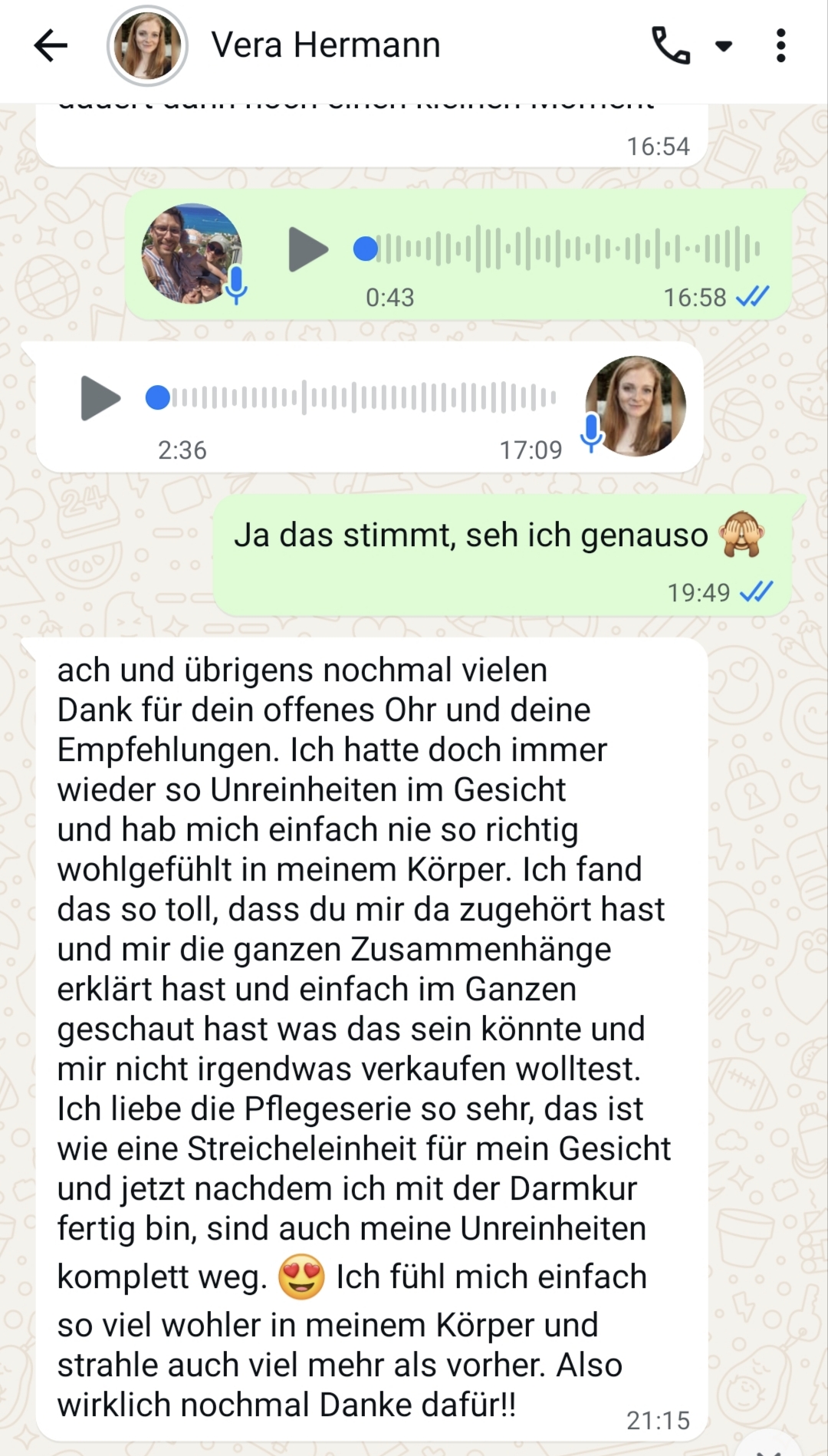 Nachricht von Vera